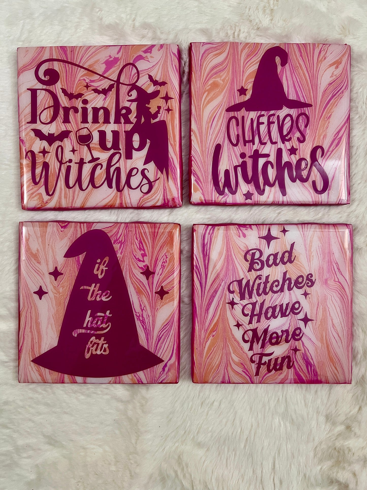 A Witches Toast Coaster Set