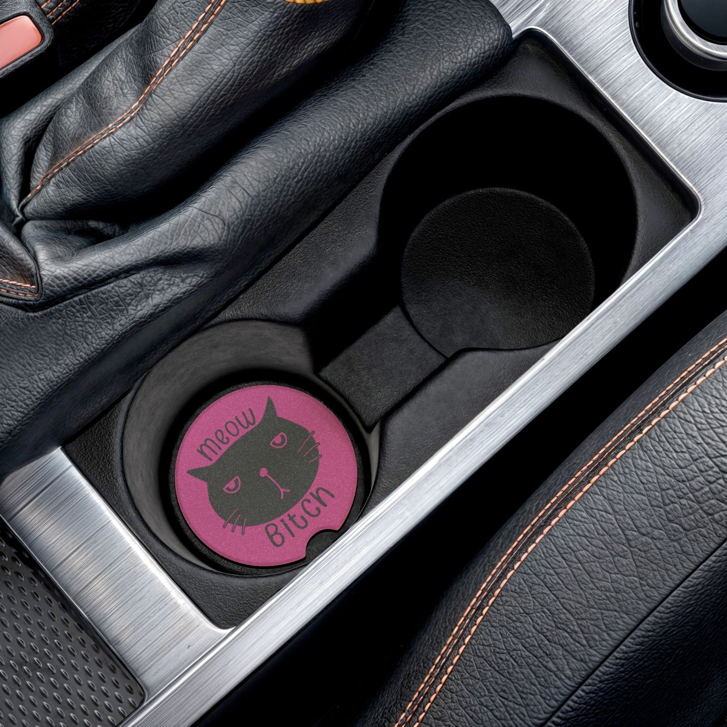 Meow B*tch Soapstone Car Coaster