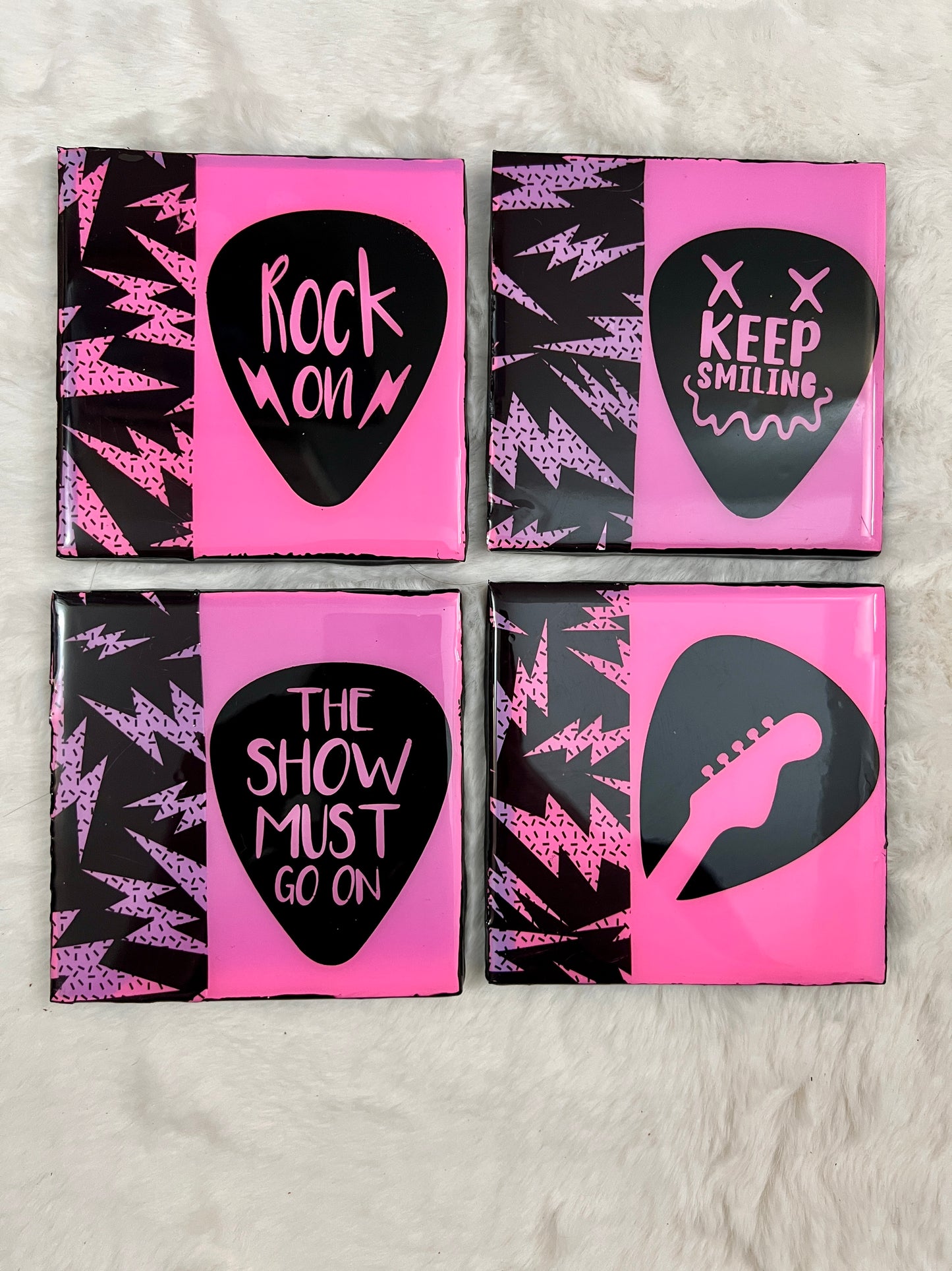 Guitar Picks Coaster Set