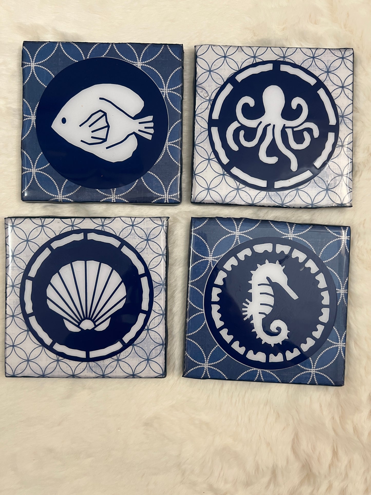Beach House Coaster Set