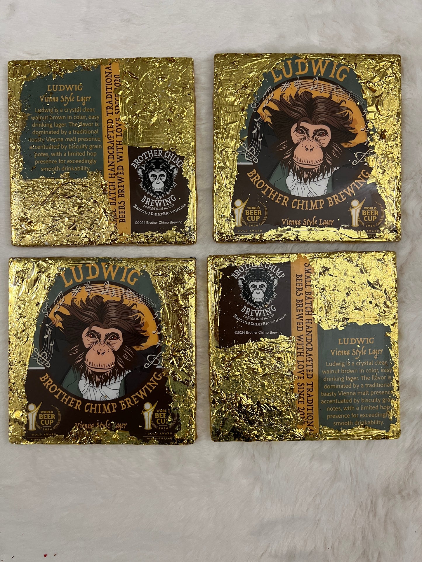 Brother Chimp Brewing - Ludwig Coaster Set