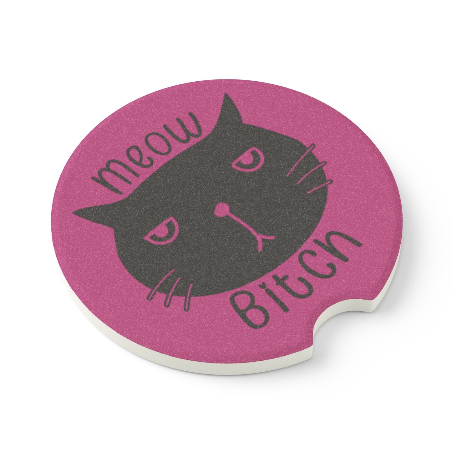 Meow B*tch Soapstone Car Coaster