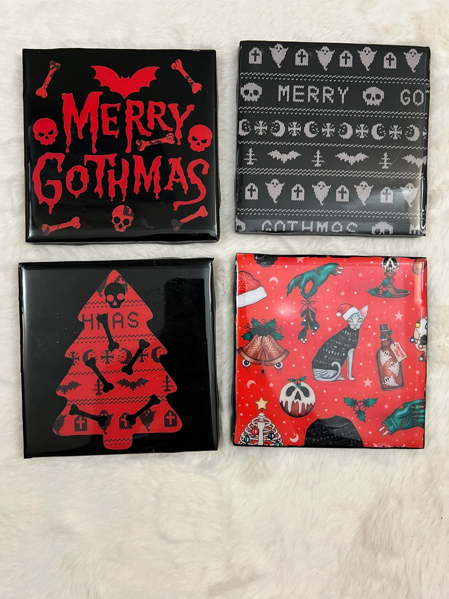 Merry Gothmas Coaster Set