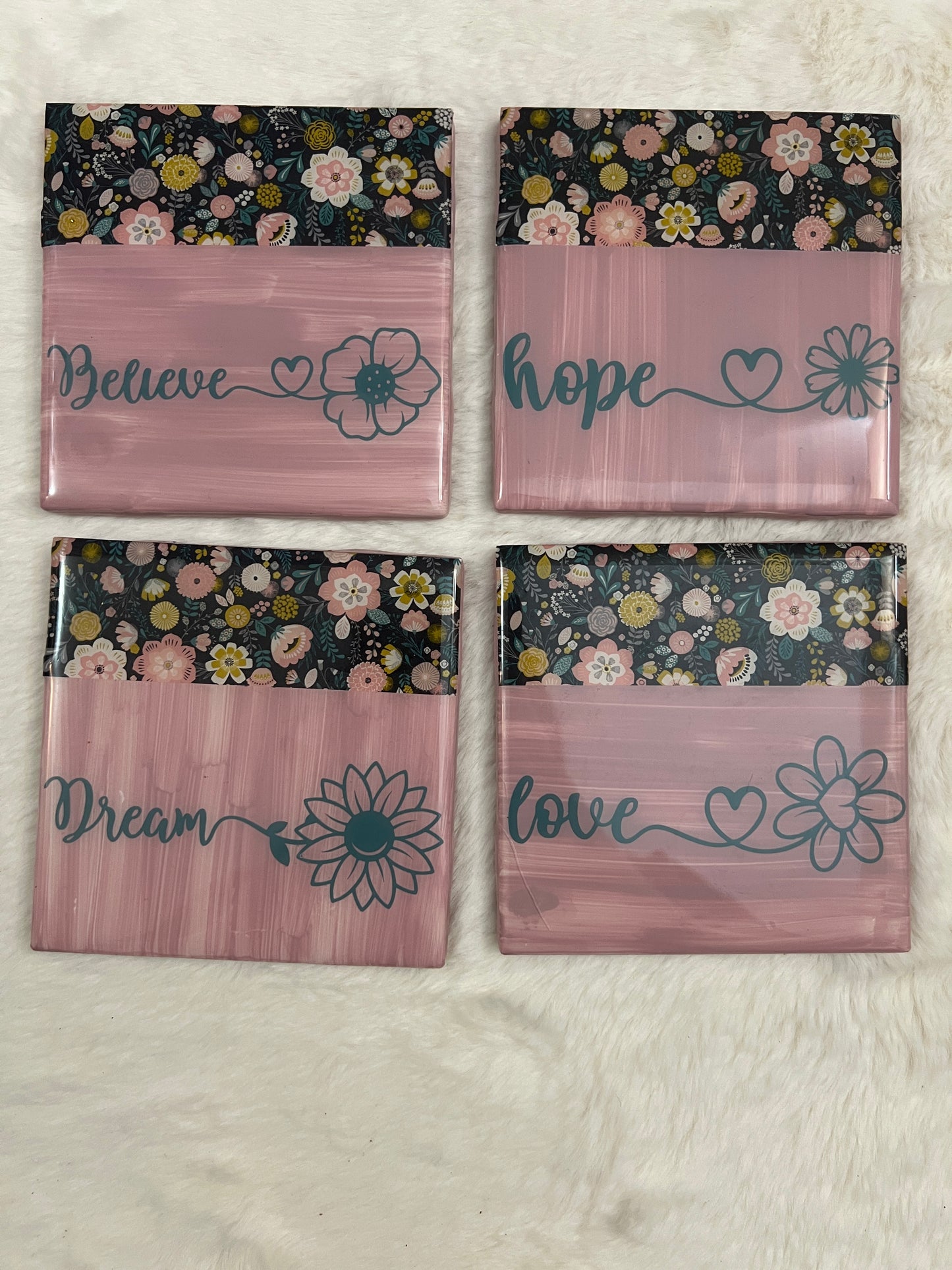Flowers That Whisper Coaster Set
