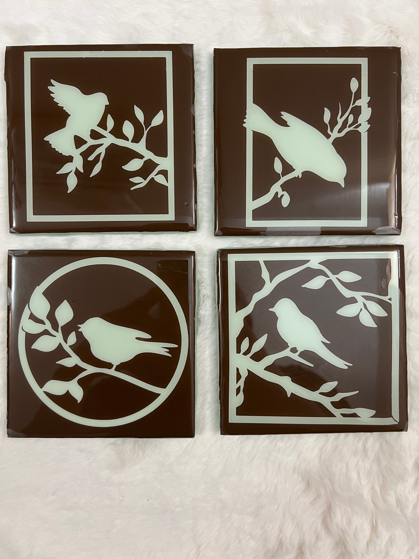 Spring Birds Coaster Set