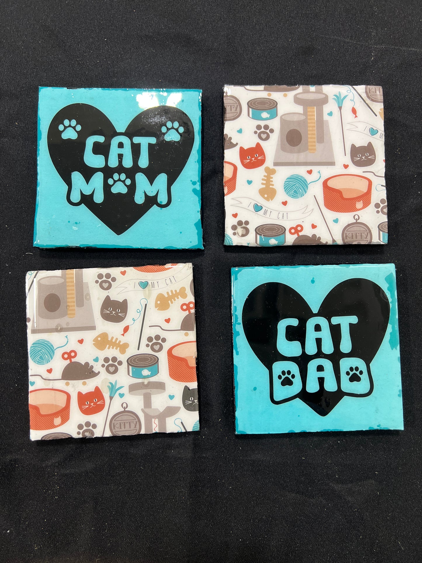 Cat Parents Coaster Set