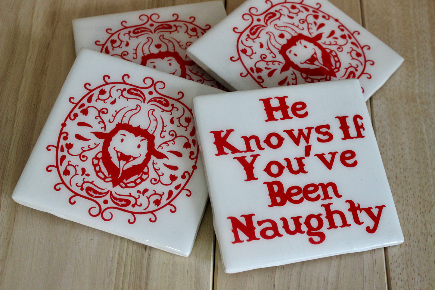 Krampus Season Coaster Set
