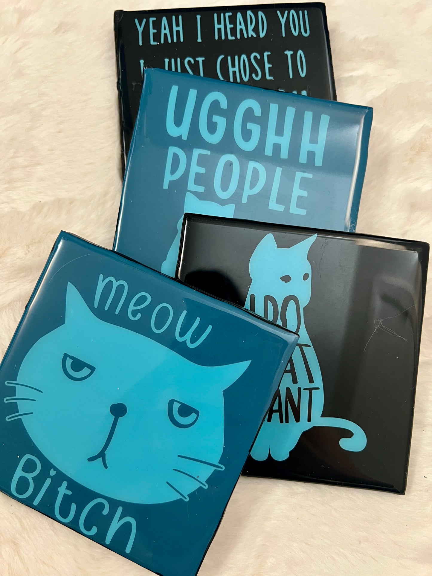 Sassy Cats Coaster Set
