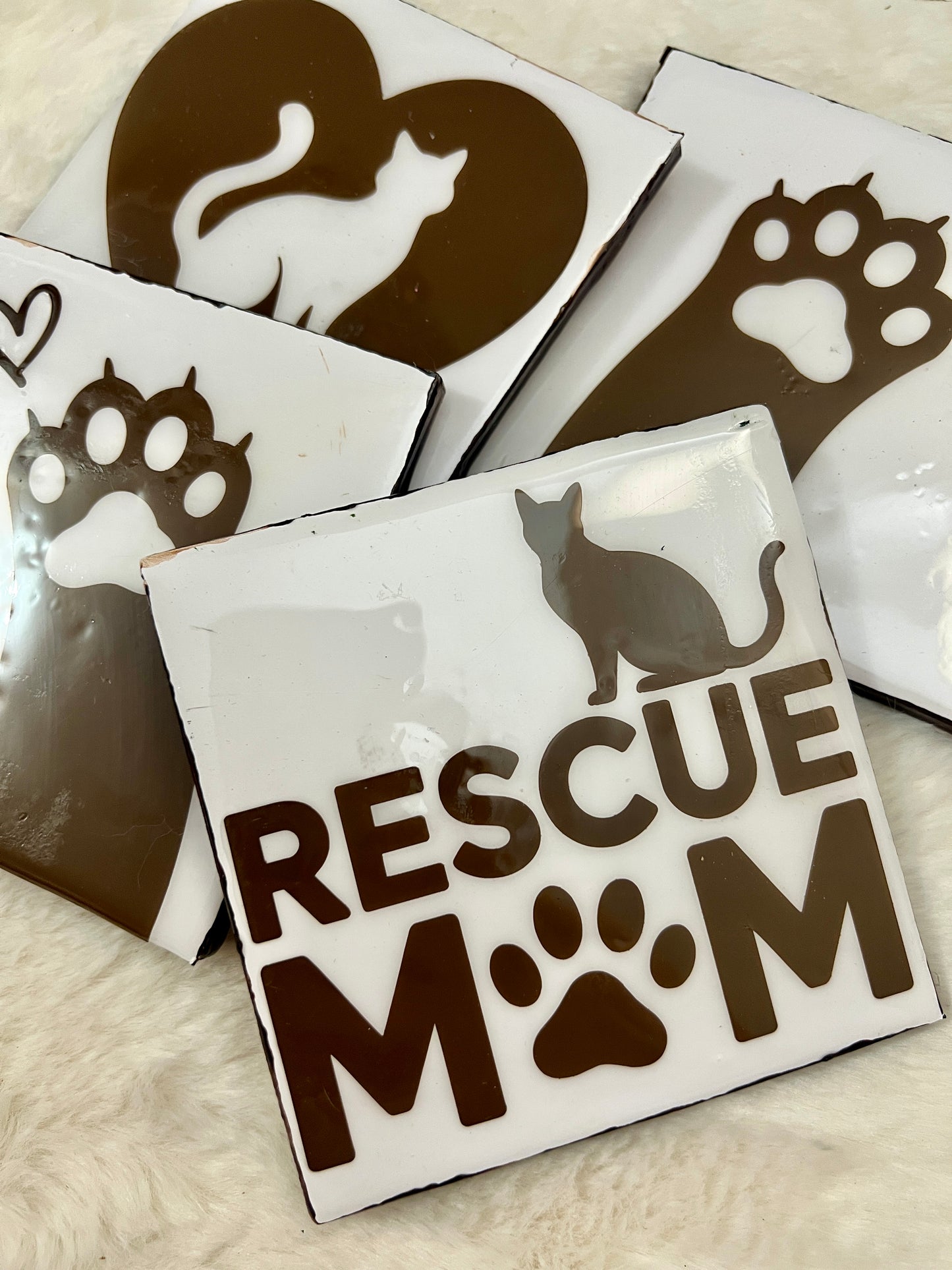 Rescue Mom coaster set