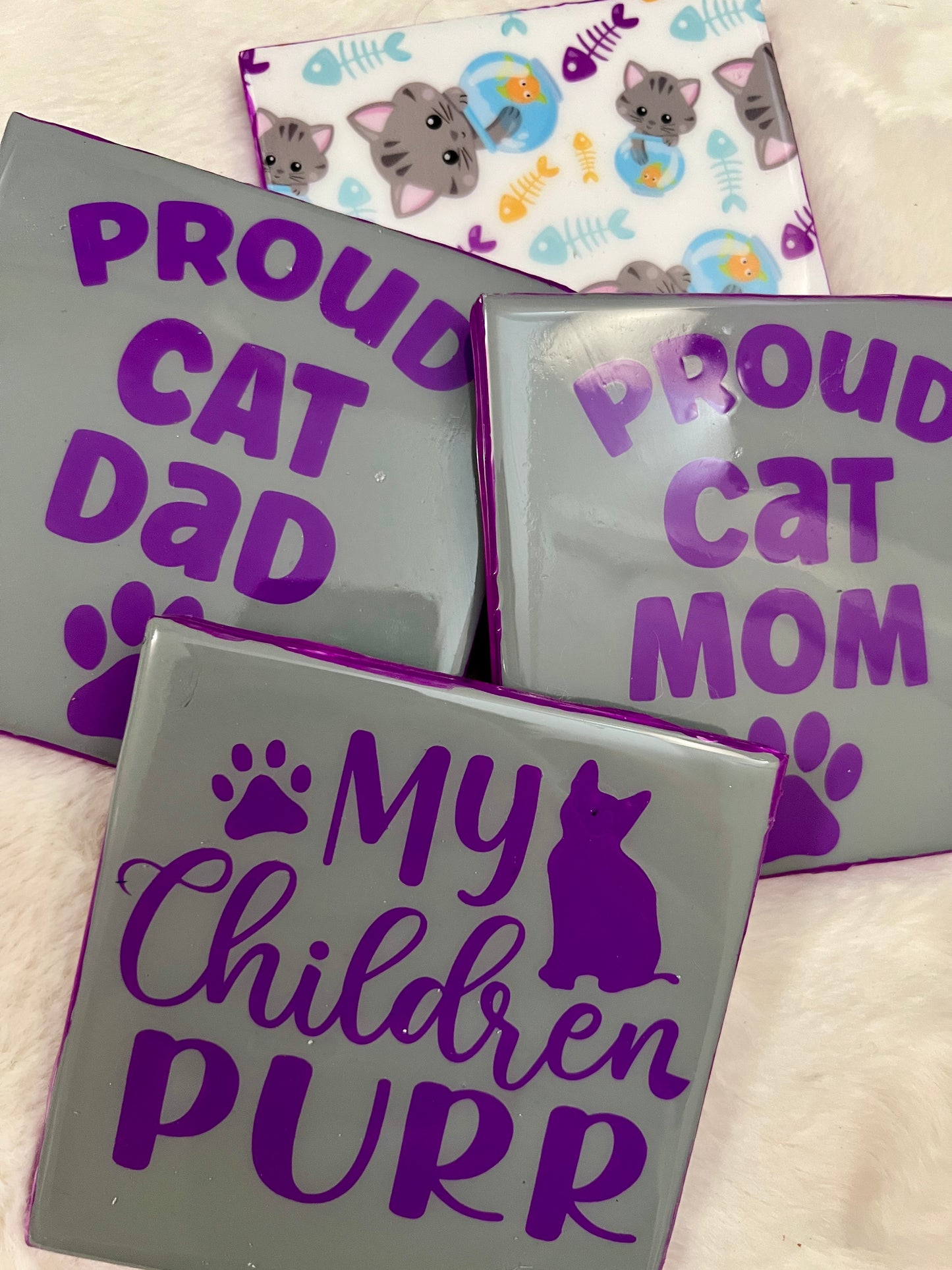 Cat Kids Coaster set