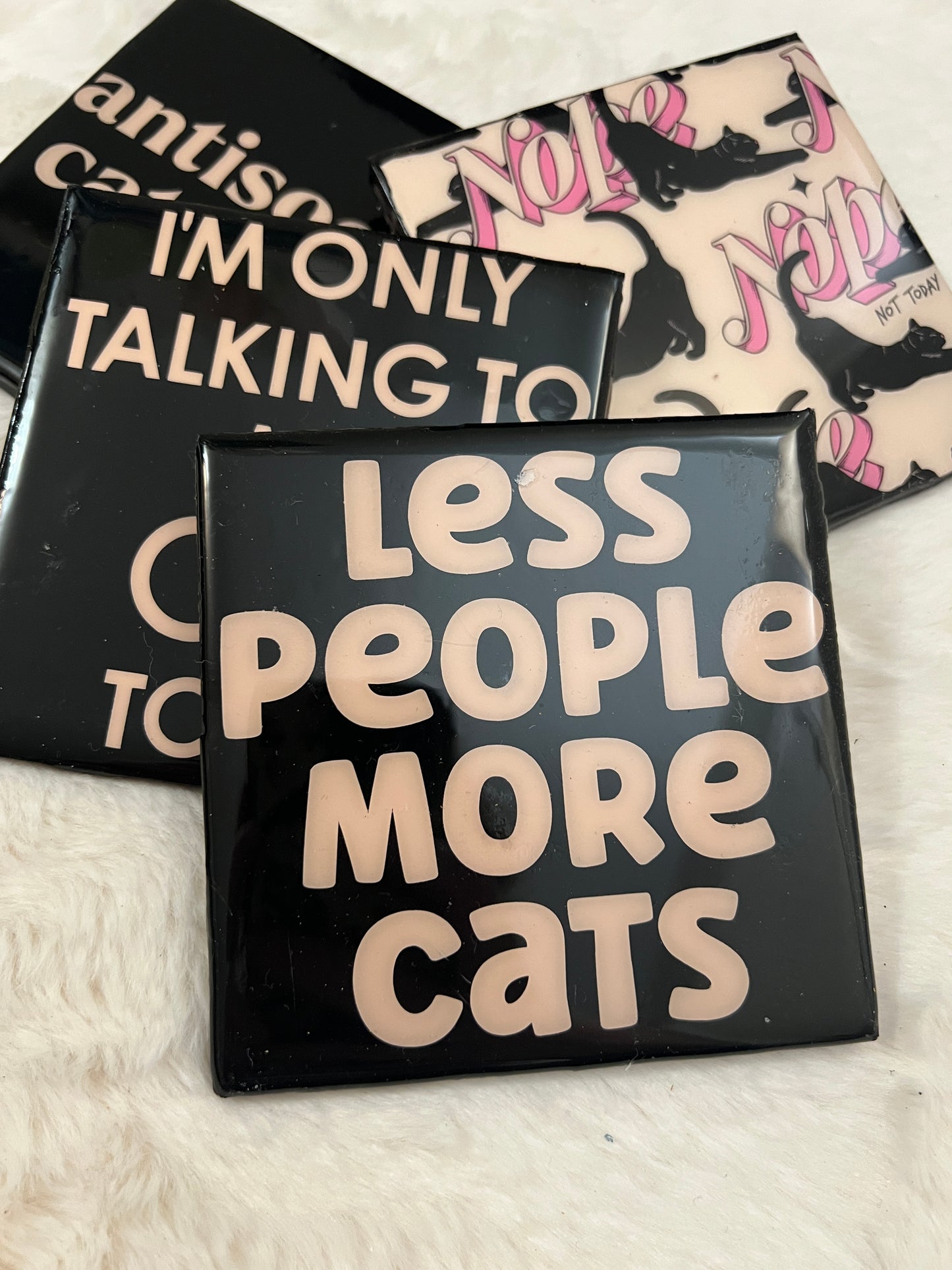 Antisocial Cat Mom Coaster set