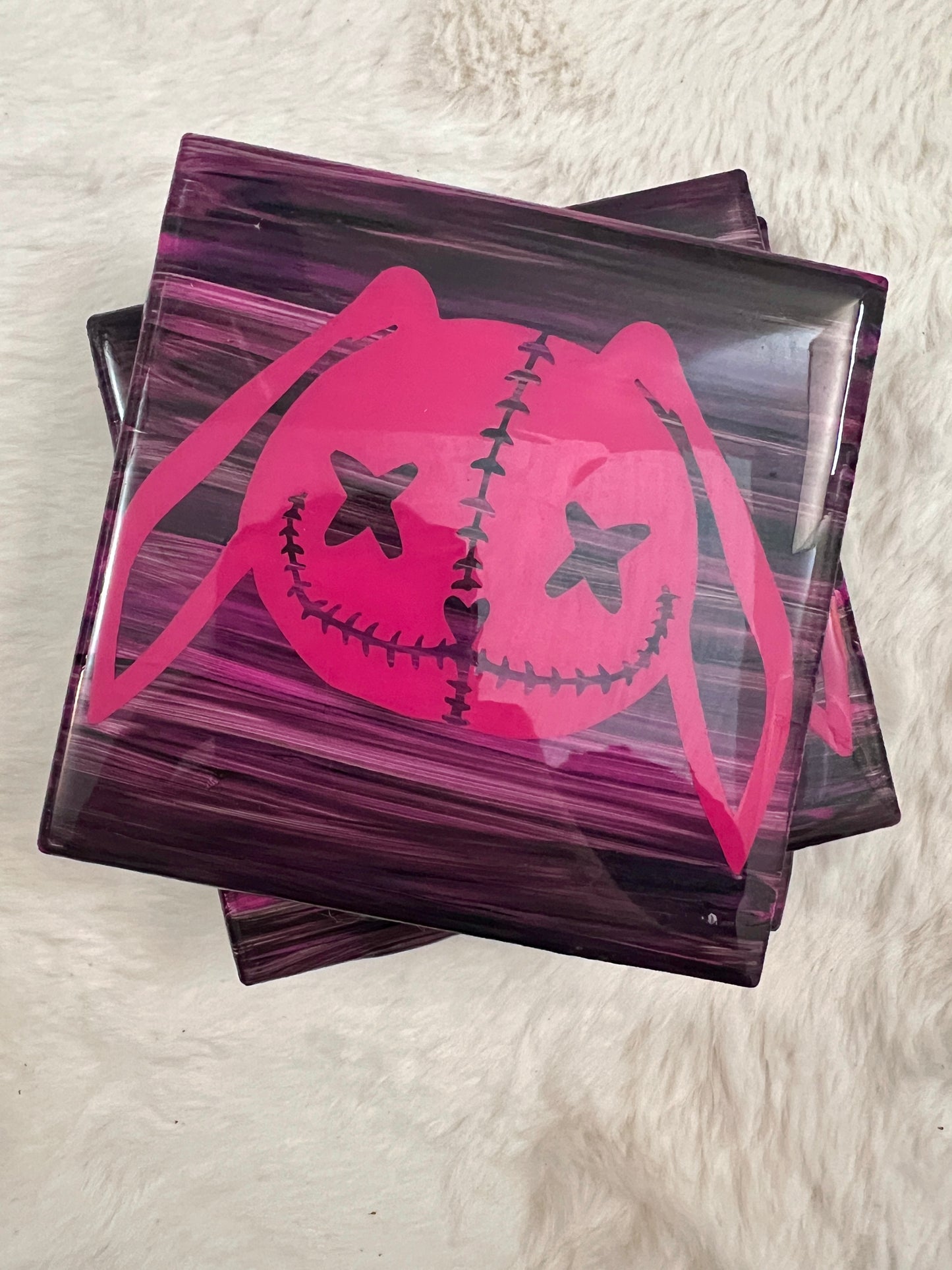 Some Bunny Got Spooked Coaster Set