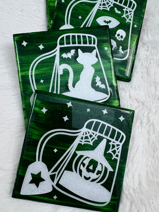 Spook-Tea Coaster Set