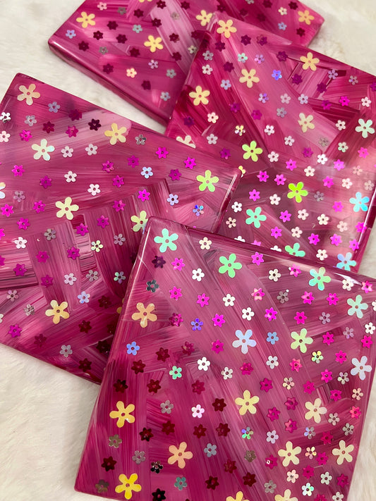 Flirty Flowers Coaster Set