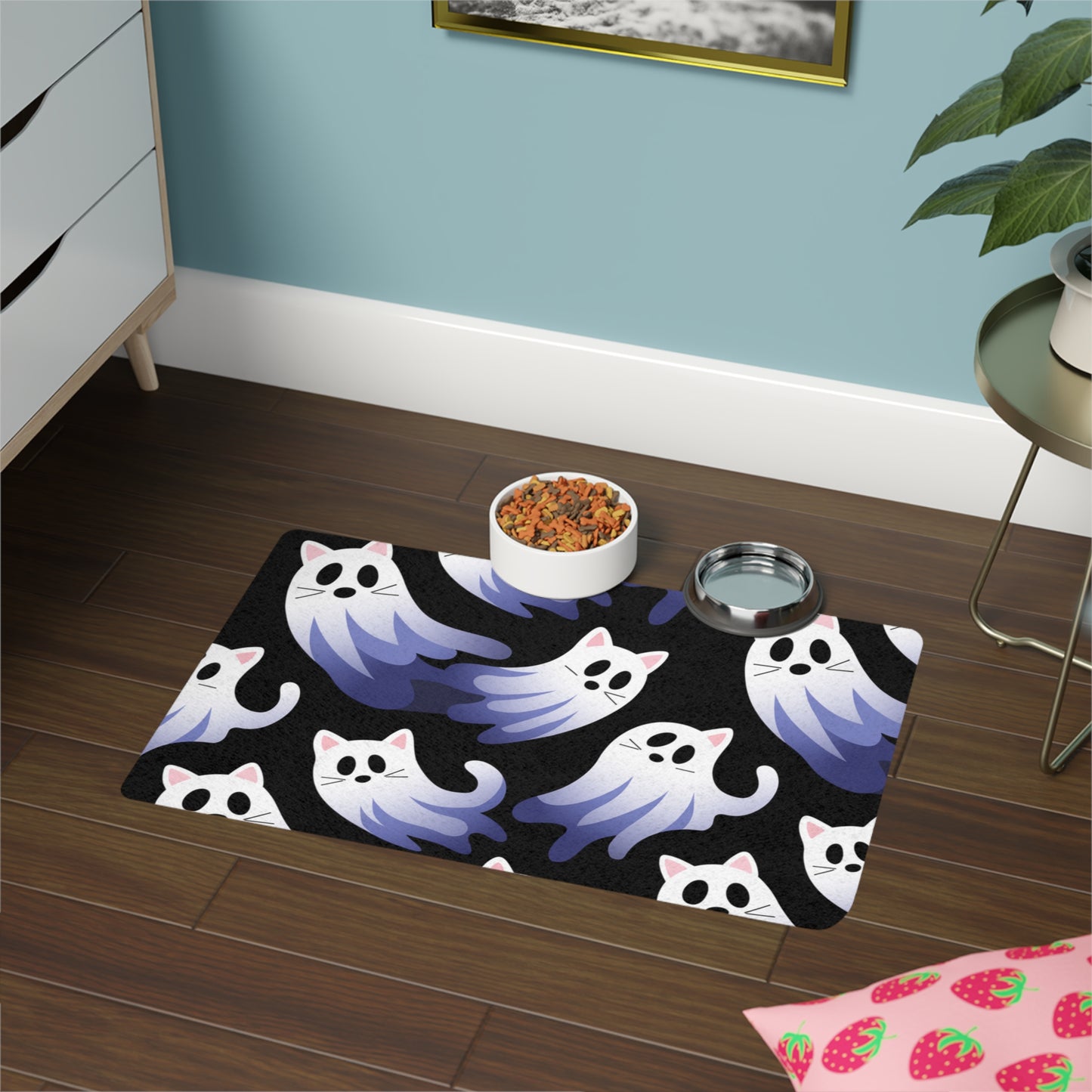 Ghost Kitty's Pet Food Mat (12x18)