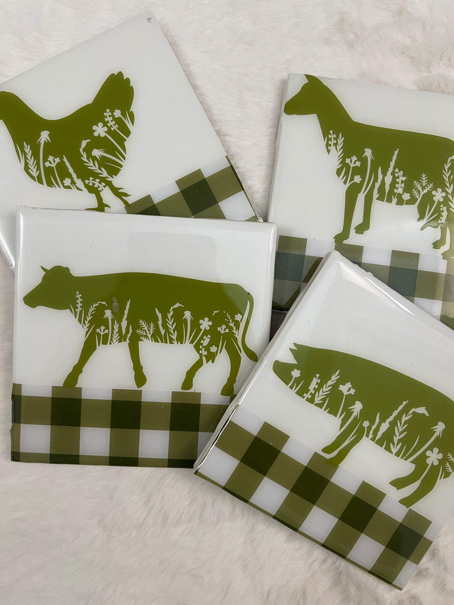 Farm Life Coaster Set