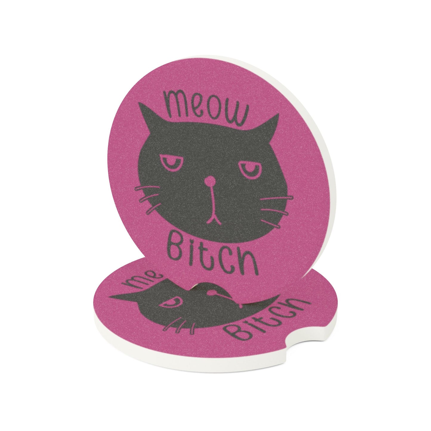 Meow B*tch Soapstone Car Coaster