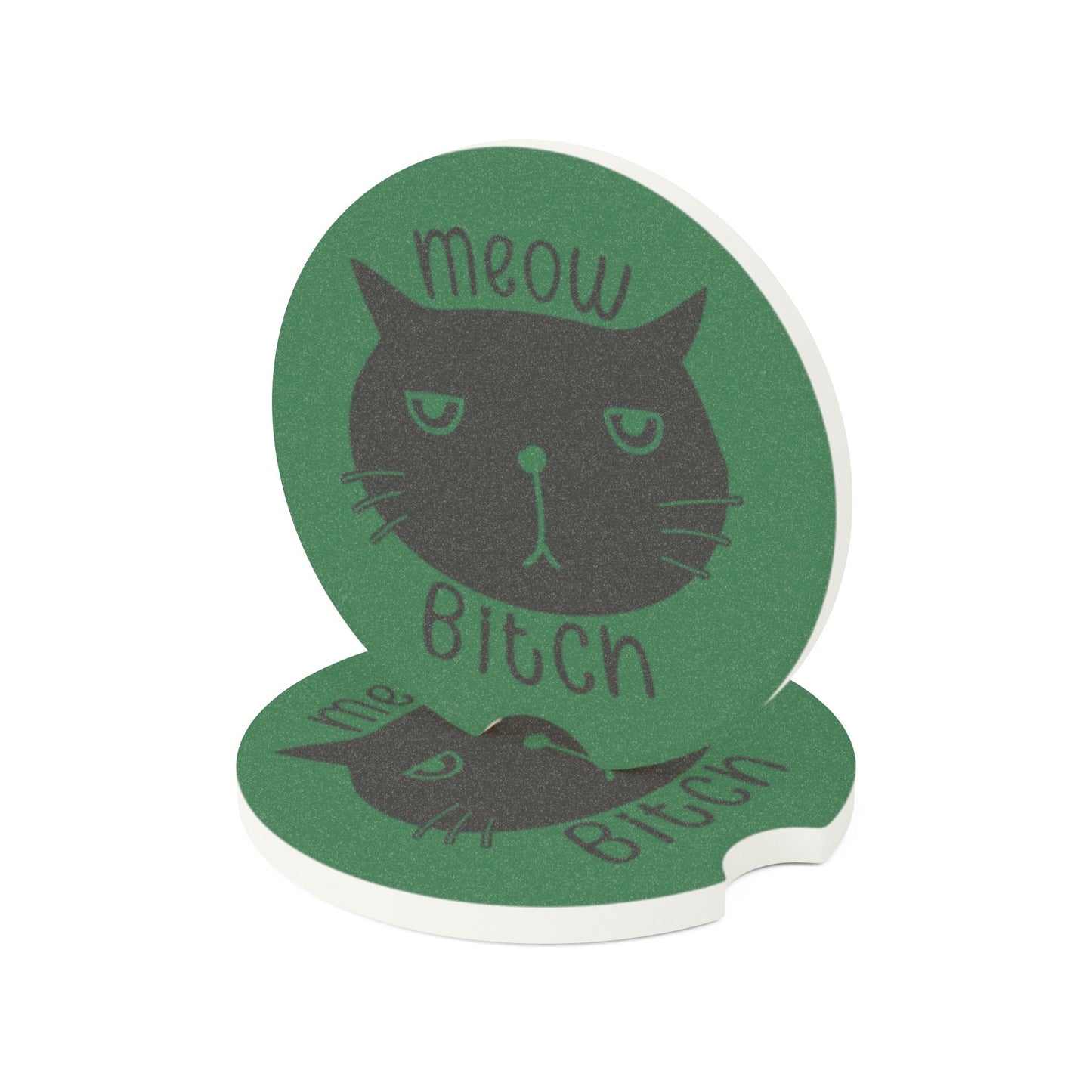Meow B*tch Soapstone Car Coaster