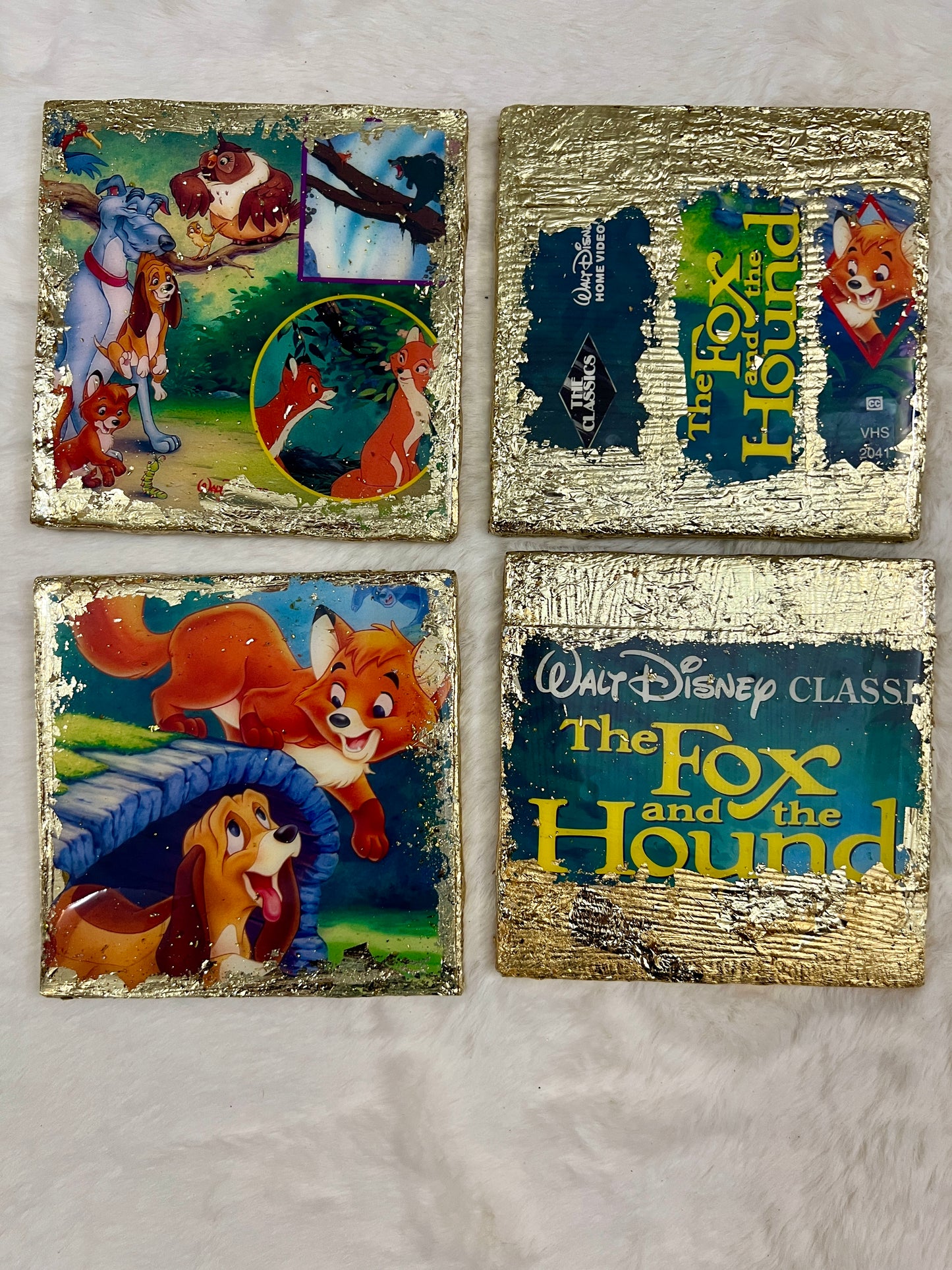 The Fox and The Hound VHS Coaster Set