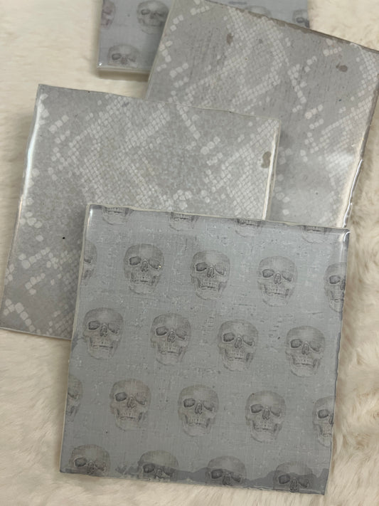 Skulls & Snakes Coaster Set
