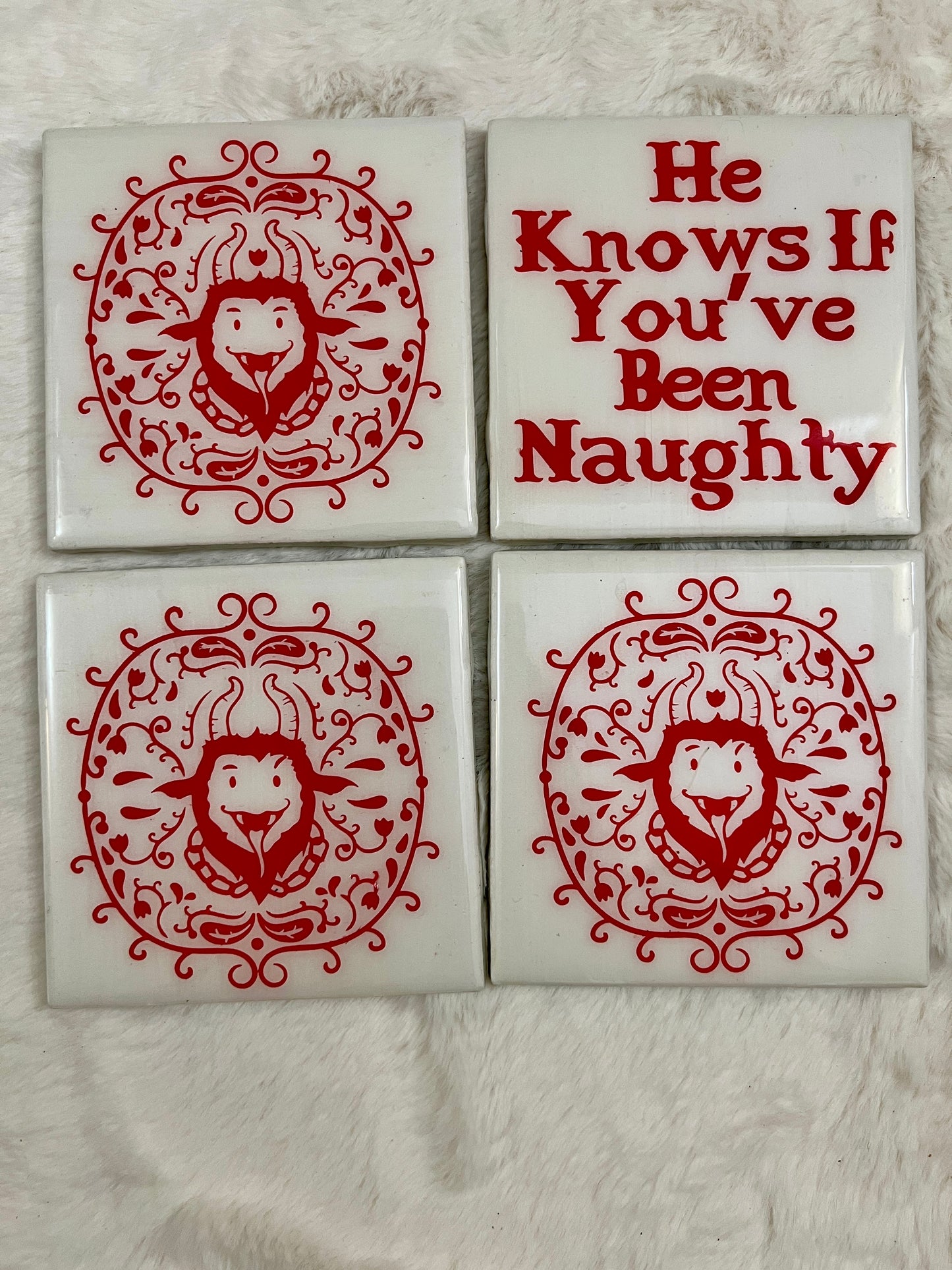 Krampus Season Coaster Set