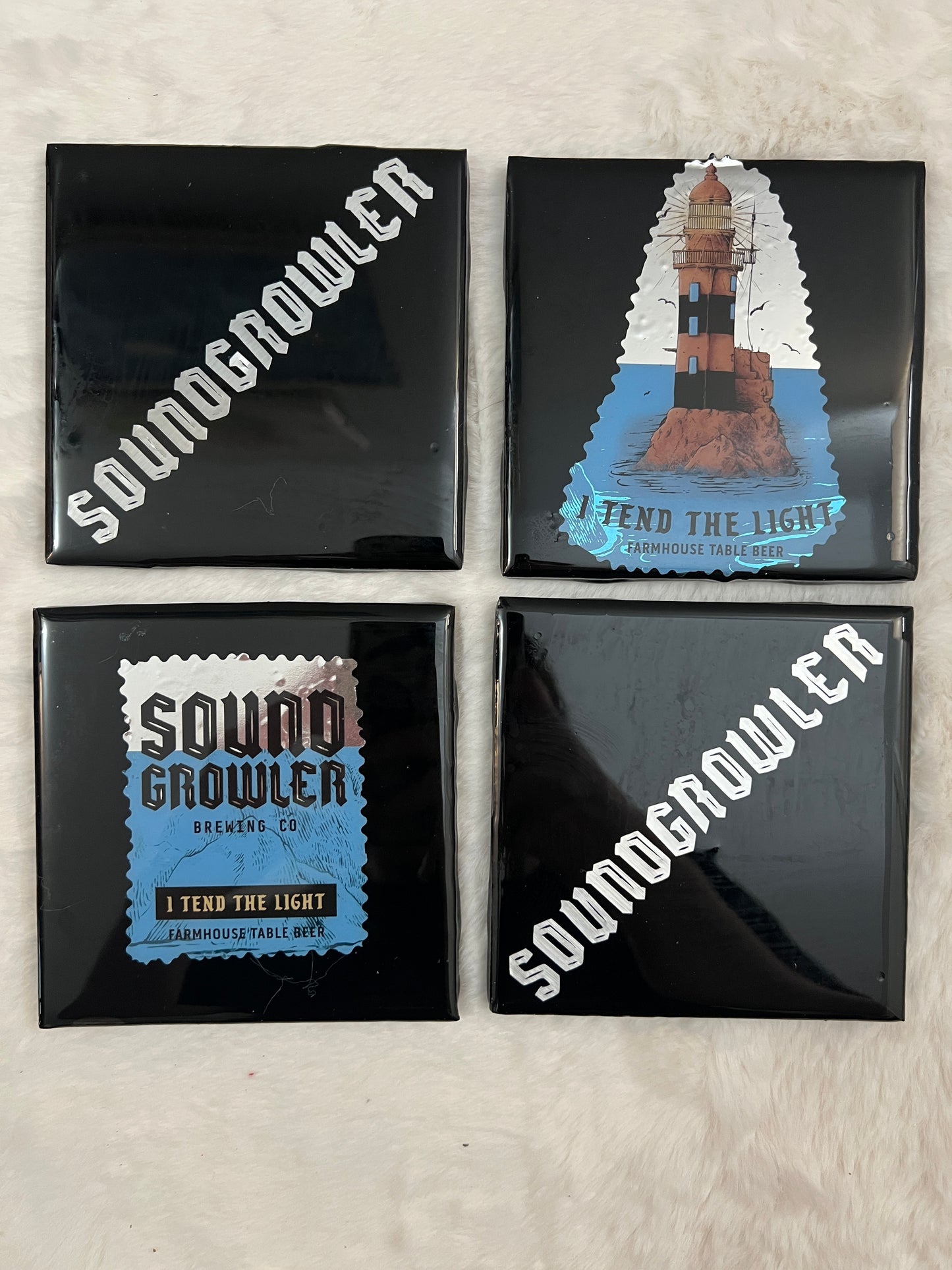 Soundgrowler Brewing - I Tend The Light Coaster Set