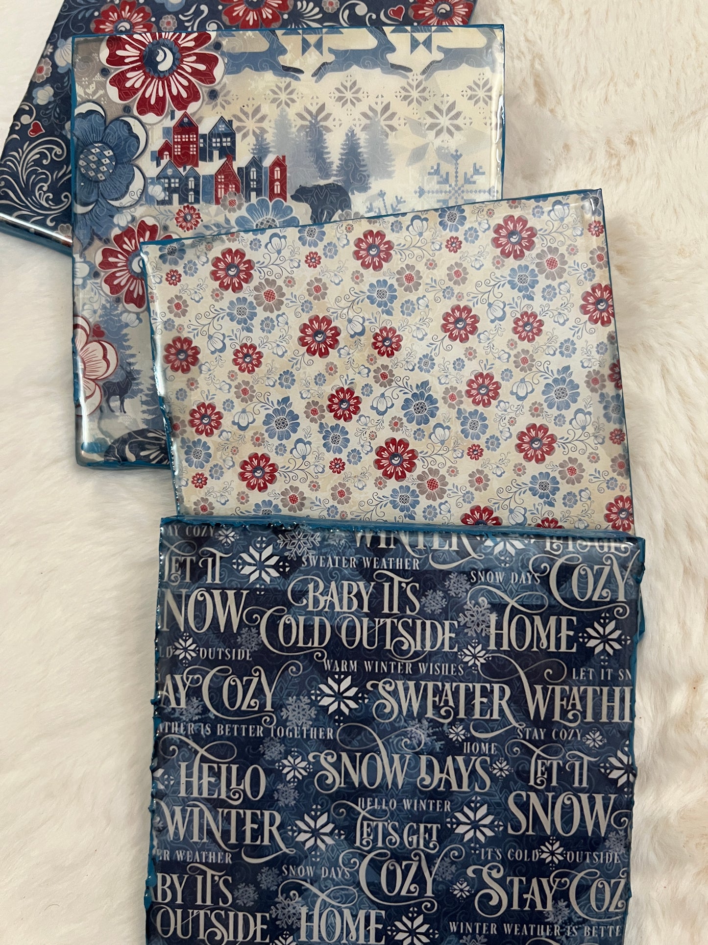 Scandinavian Winter Coaster Set