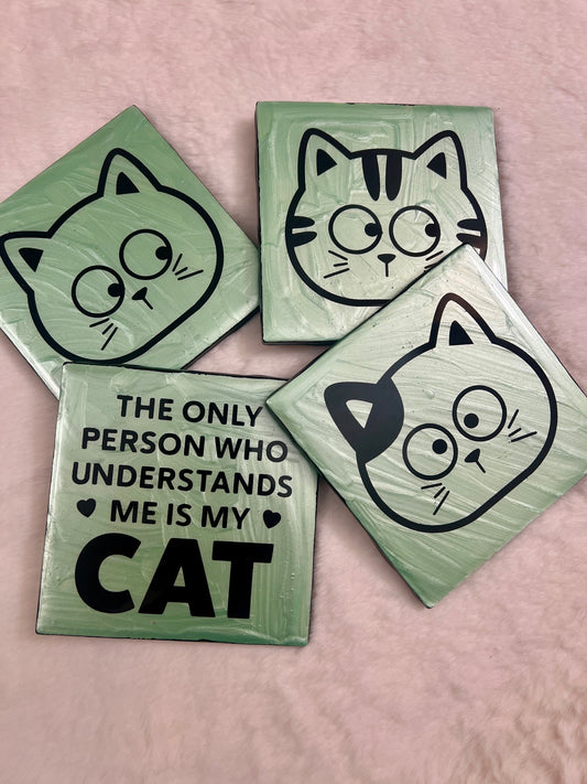 Understanding Cats Coaster Set