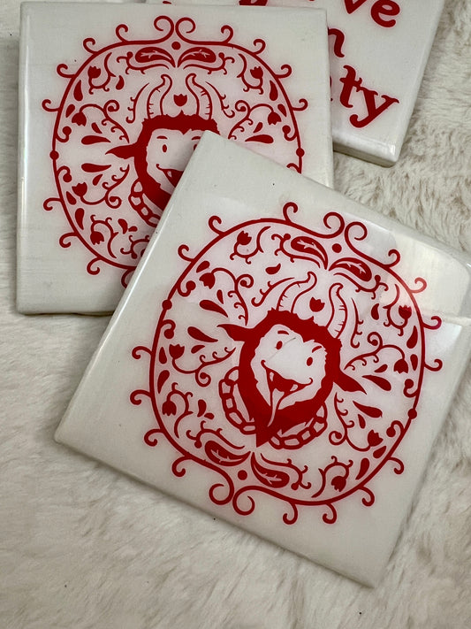 Krampus Season Coaster Set