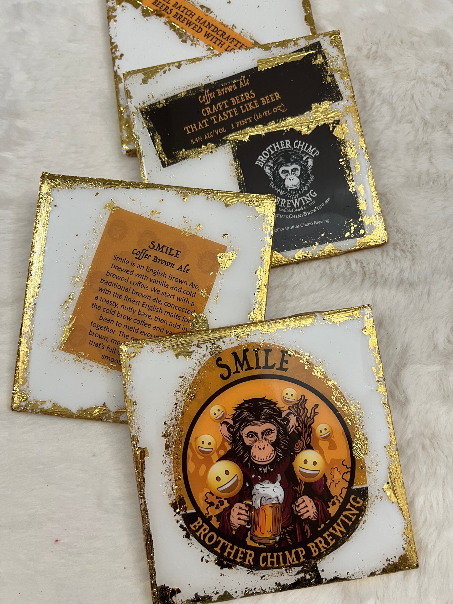 Brother Chimp Brewing - Smile Coaster Set