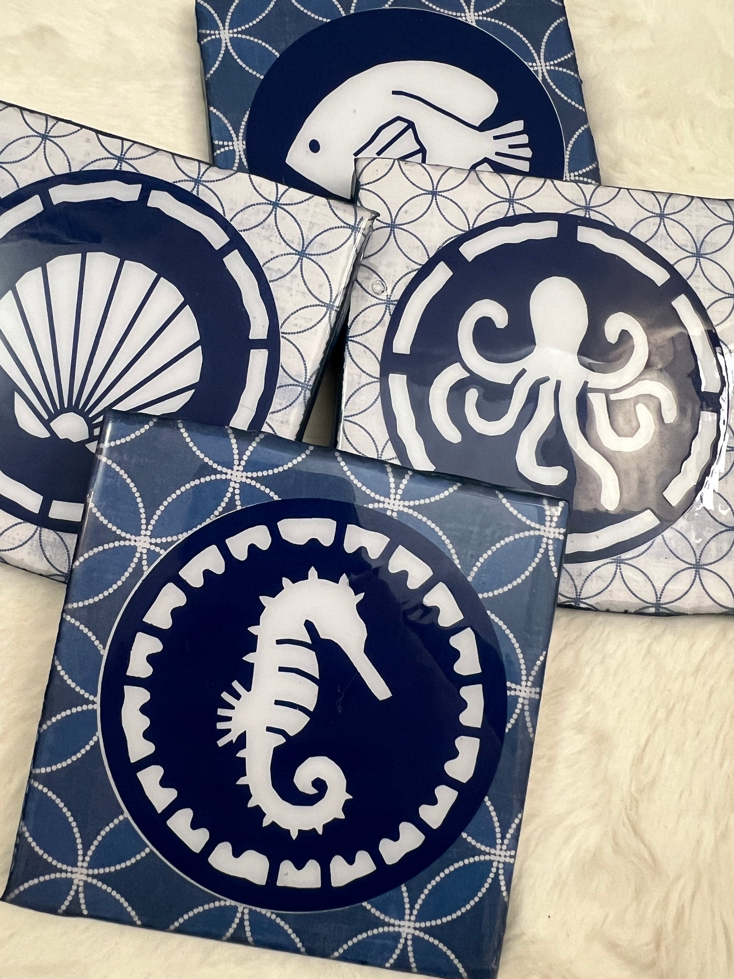 Beach House Coaster Set