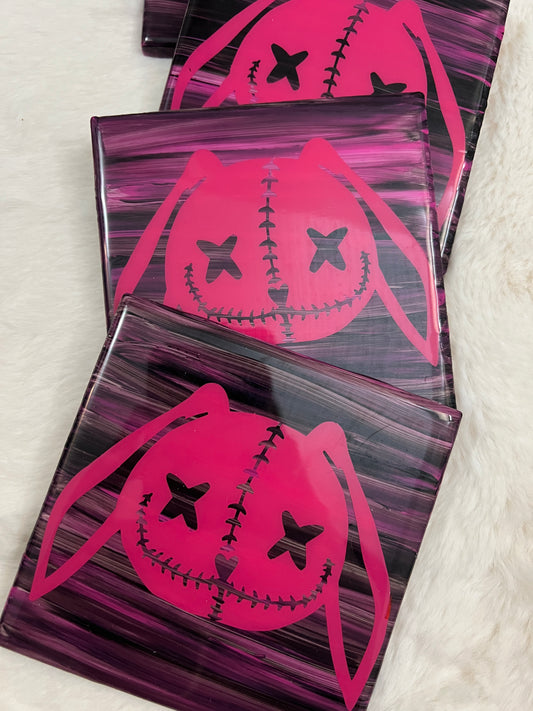 Some Bunny Got Spooked Coaster Set