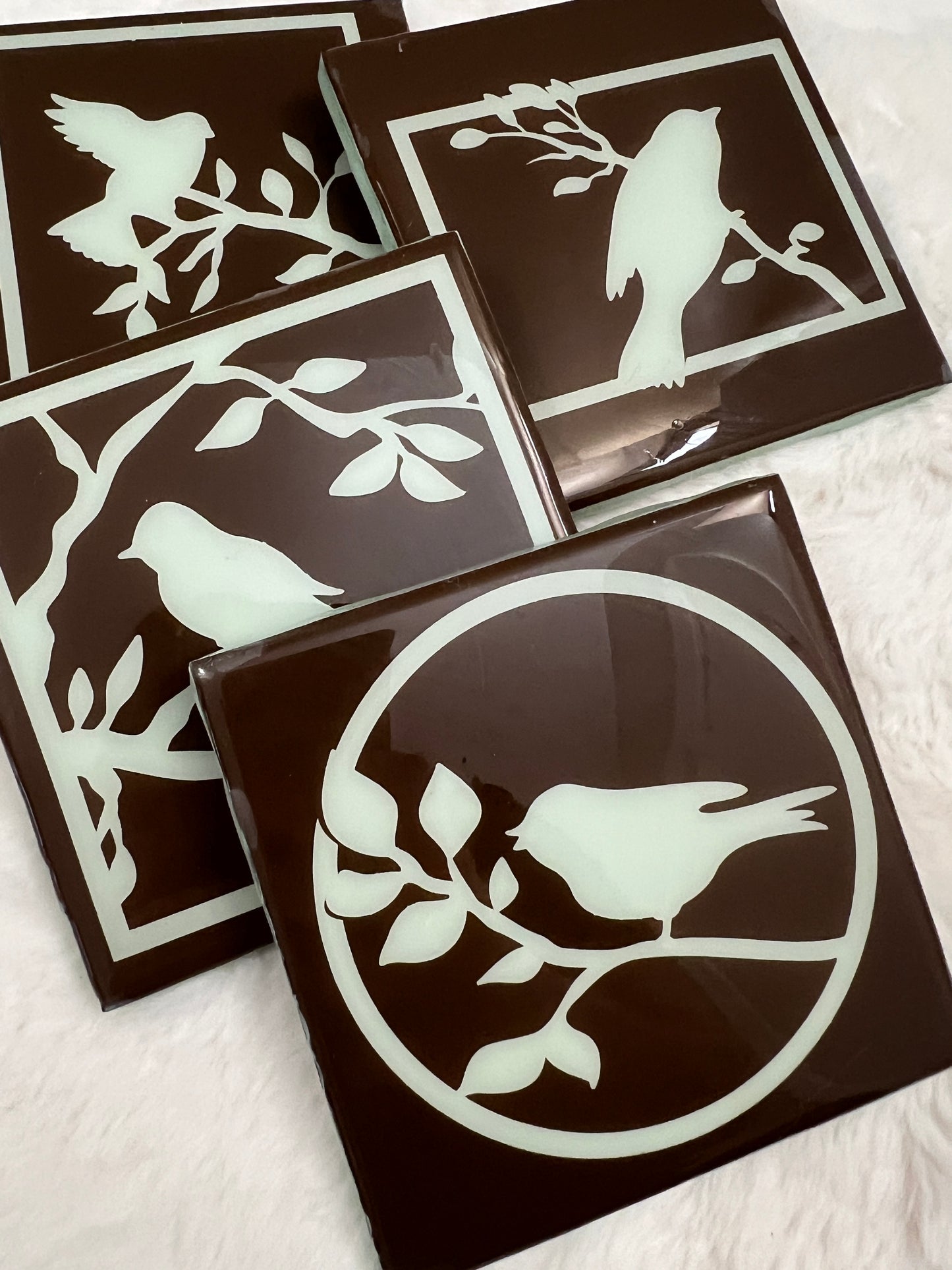 Spring Birds Coaster Set
