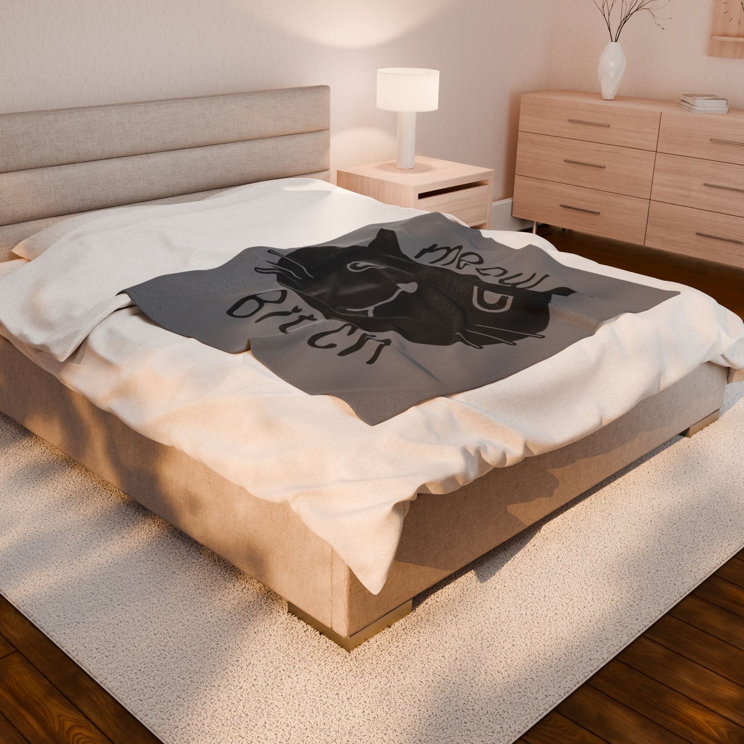 Meow B*tch Velveteen Plush Blanket