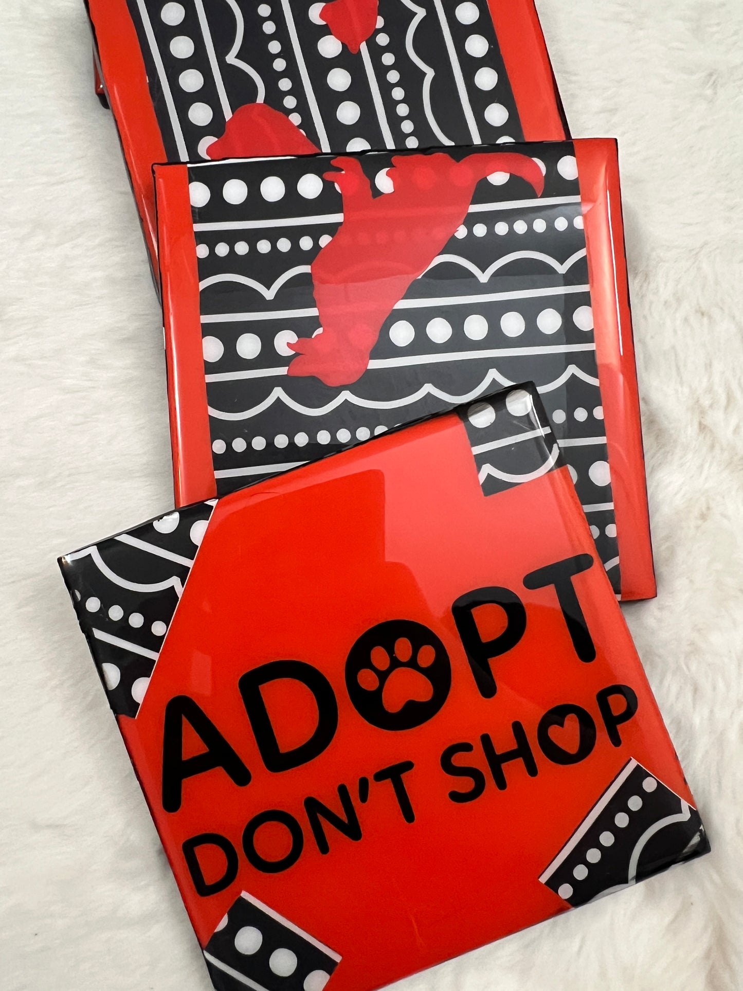 Adopt Don't Shop Coaster Set