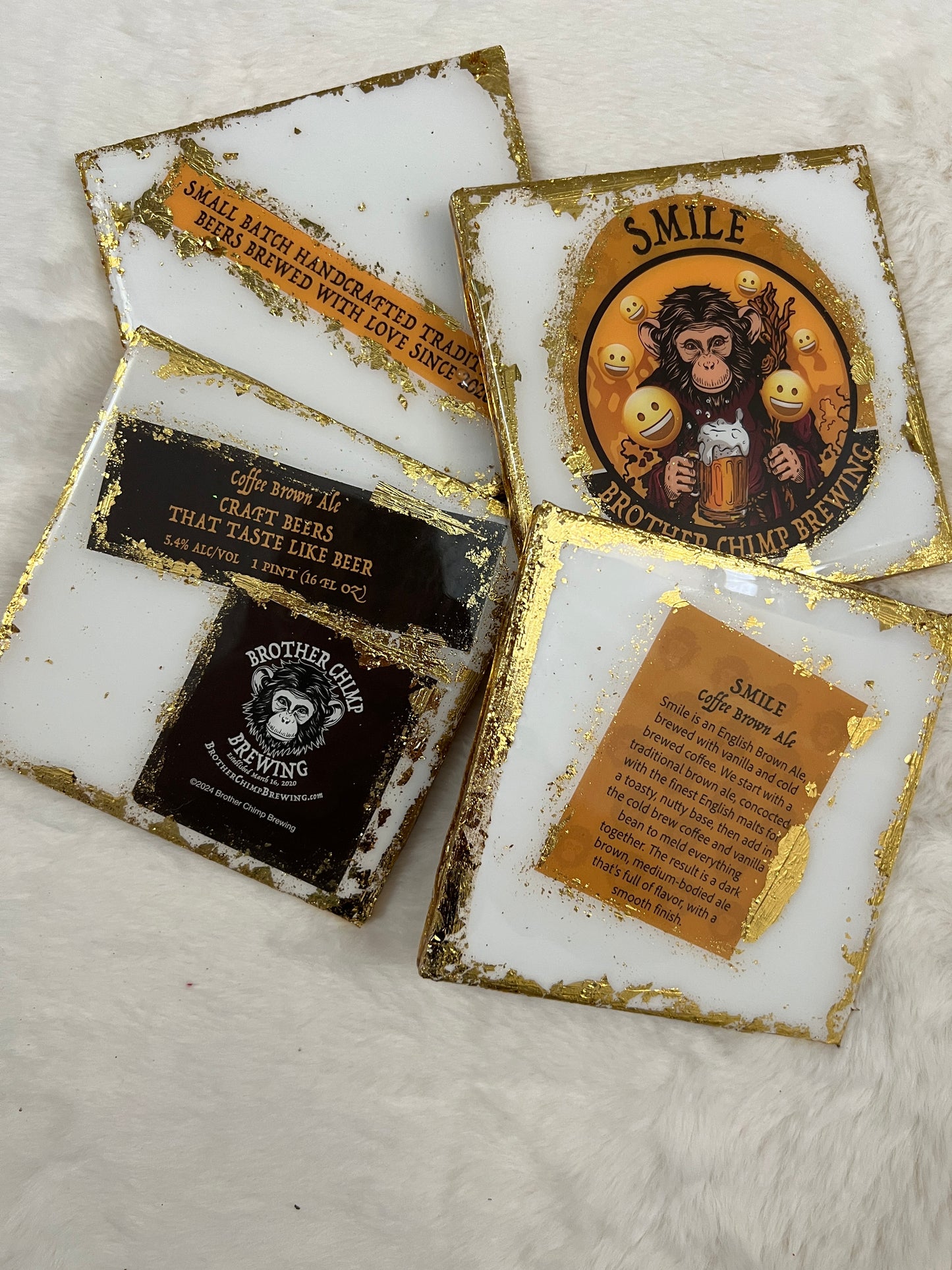 Brother Chimp Brewing - Smile Coaster Set