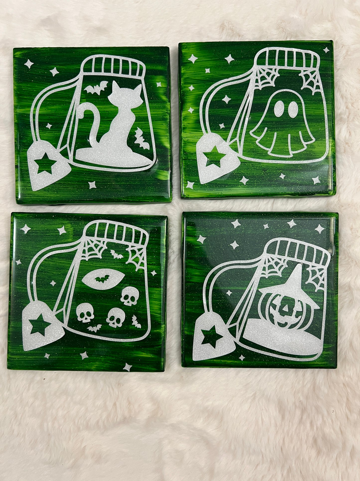 Spook-Tea Coaster Set