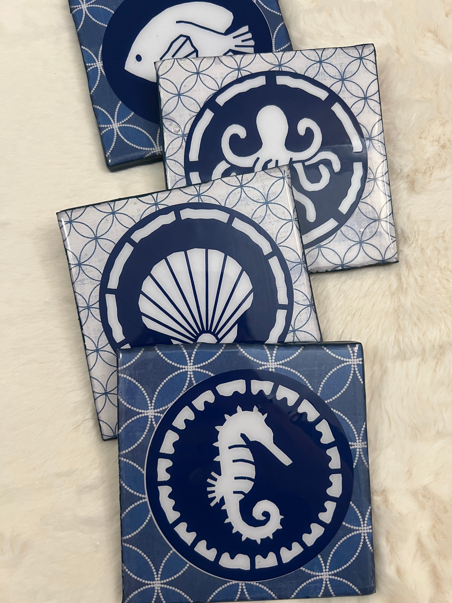 Beach House Coaster Set