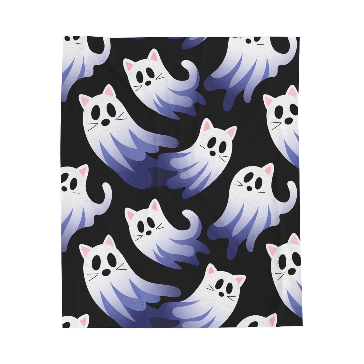 Ghost Kitty's Velveteen Plush Blanket