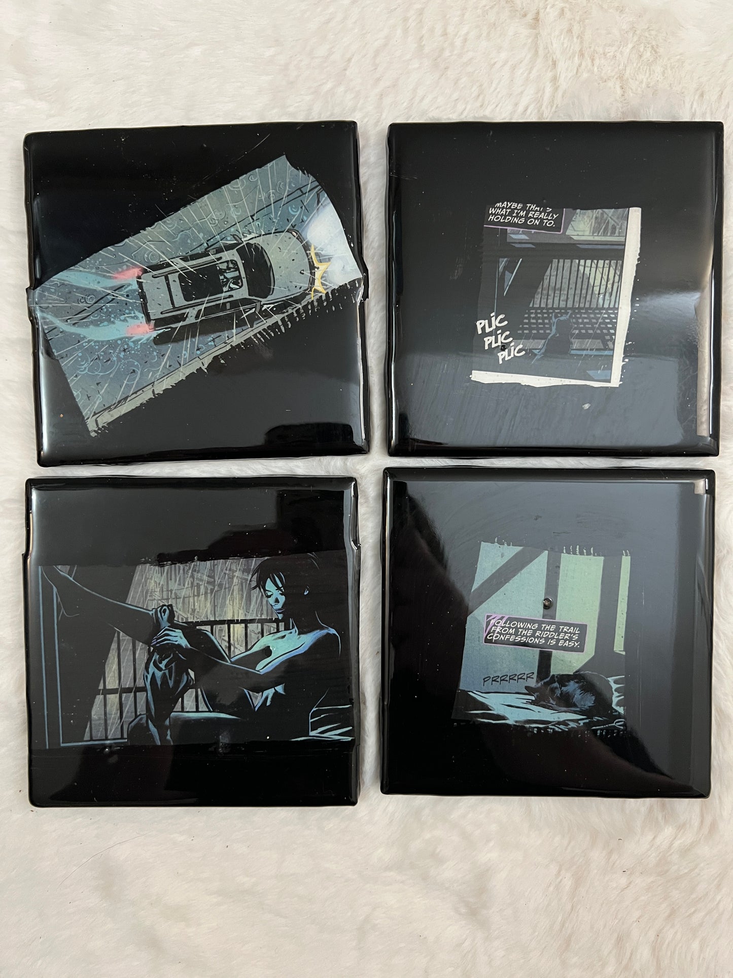 Cat Woman Comic Coaster Set