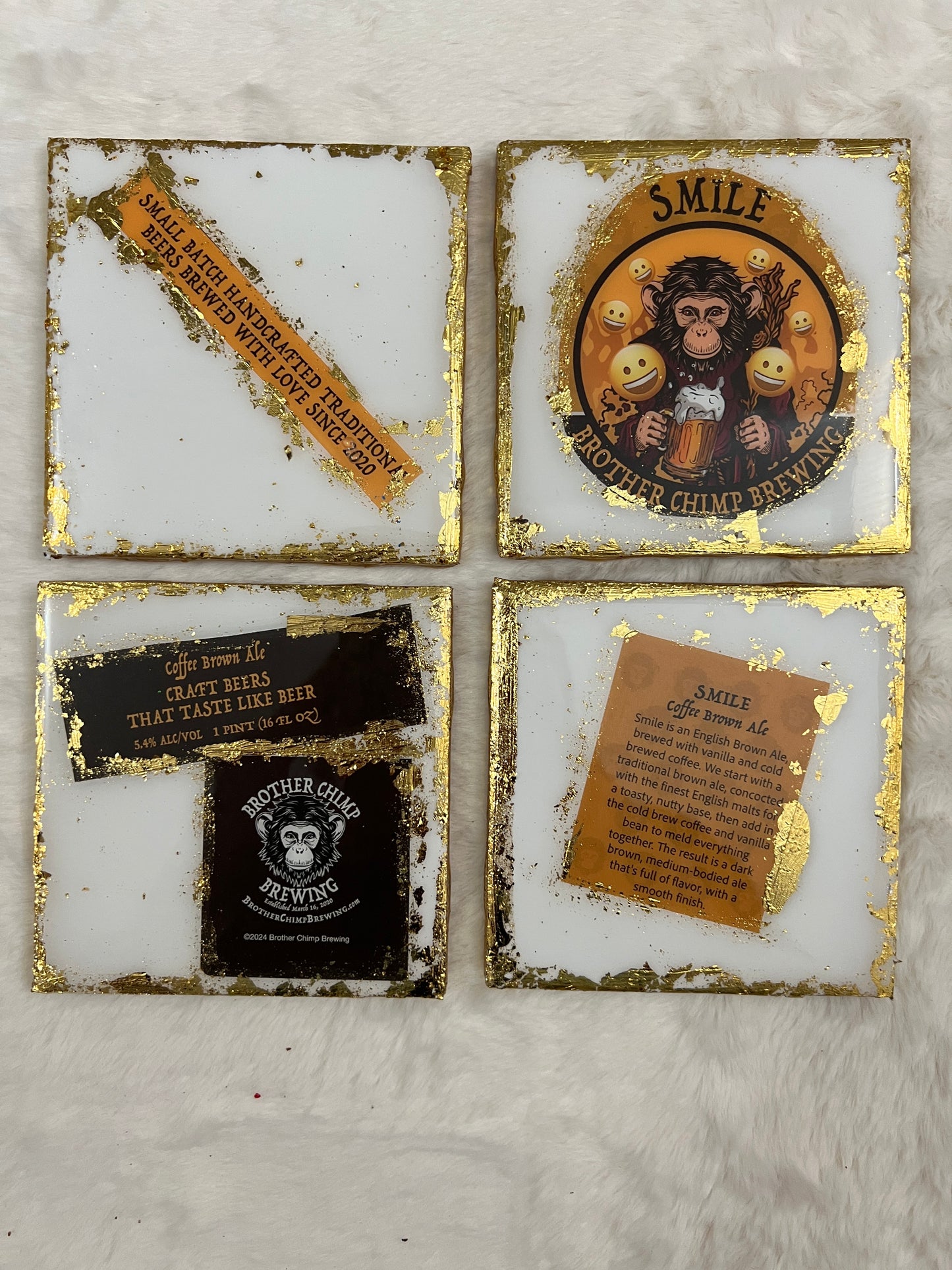 Brother Chimp Brewing - Smile Coaster Set