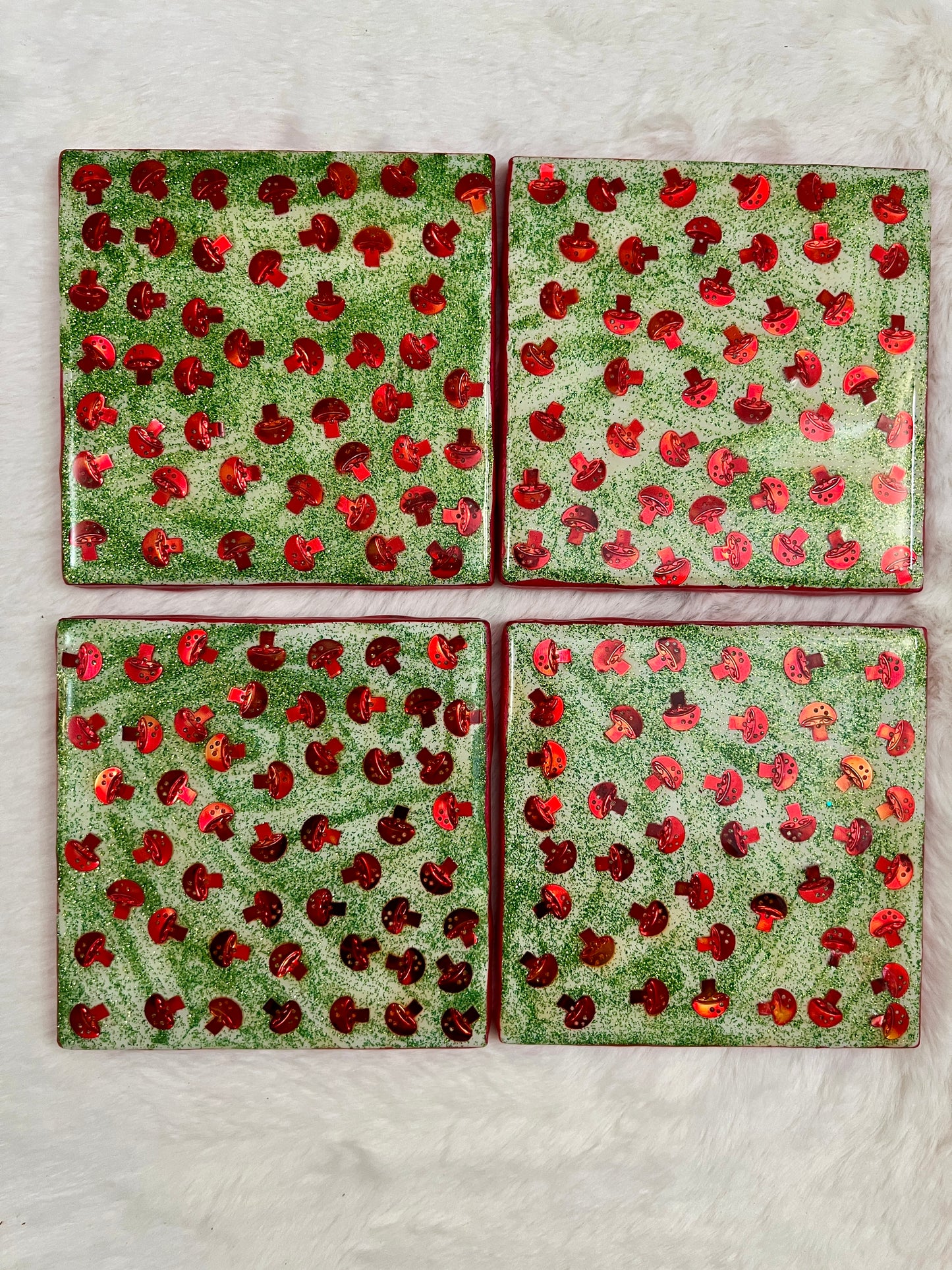 Mushroom Madness Coaster Set