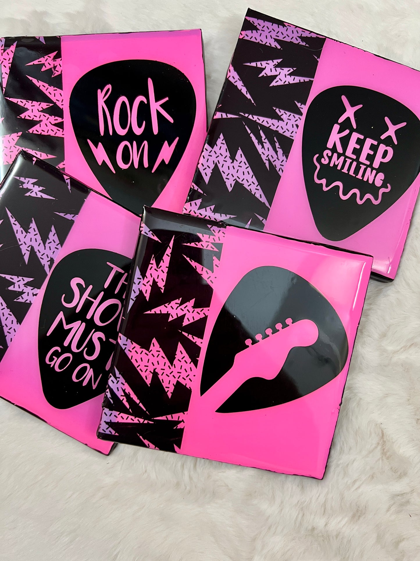 Guitar Picks Coaster Set