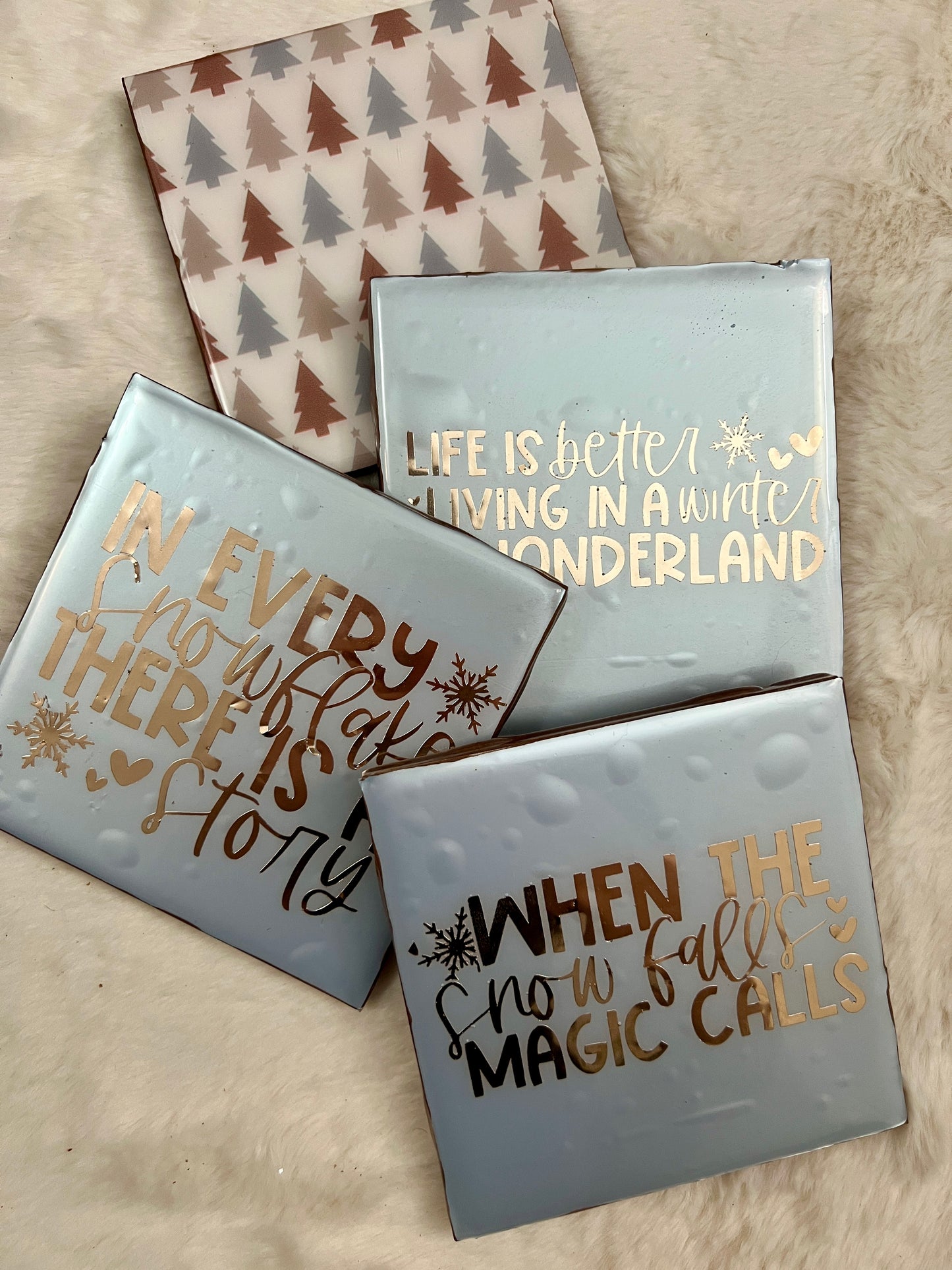 Wish Upon A Snowflake Coaster Set