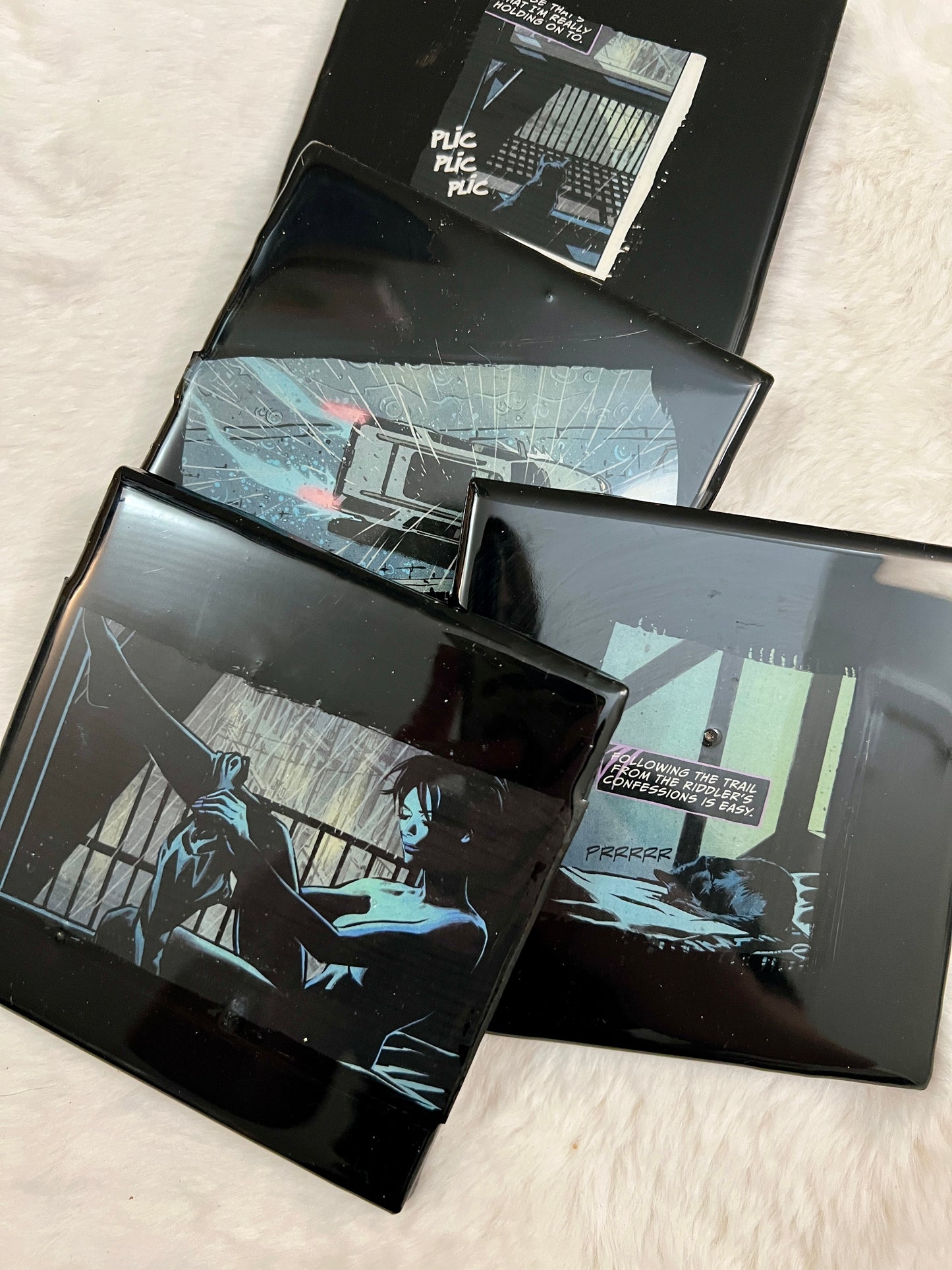 Cat Woman Comic Coaster Set