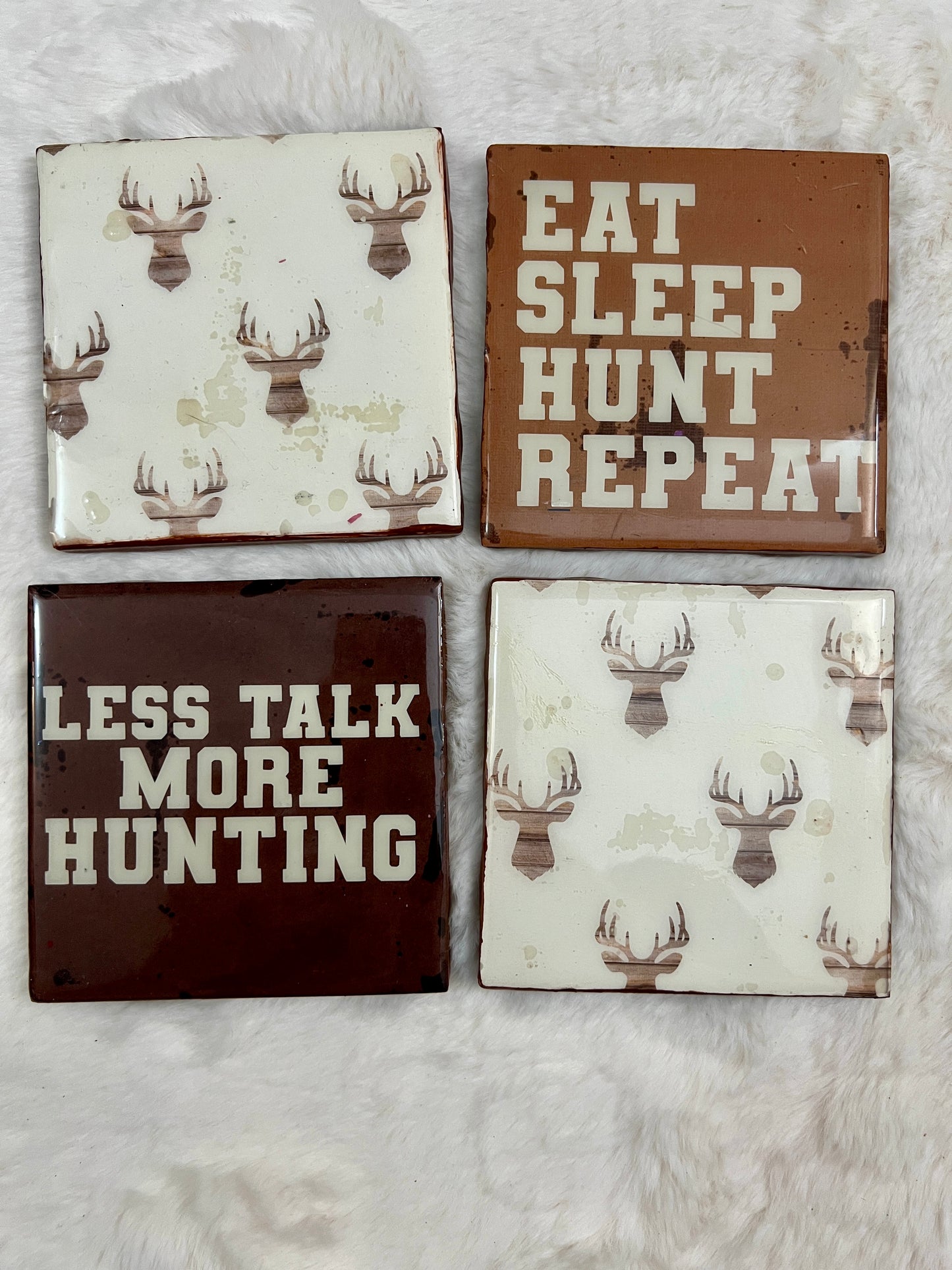 Eat - Sleep - Hunt Coaster Set