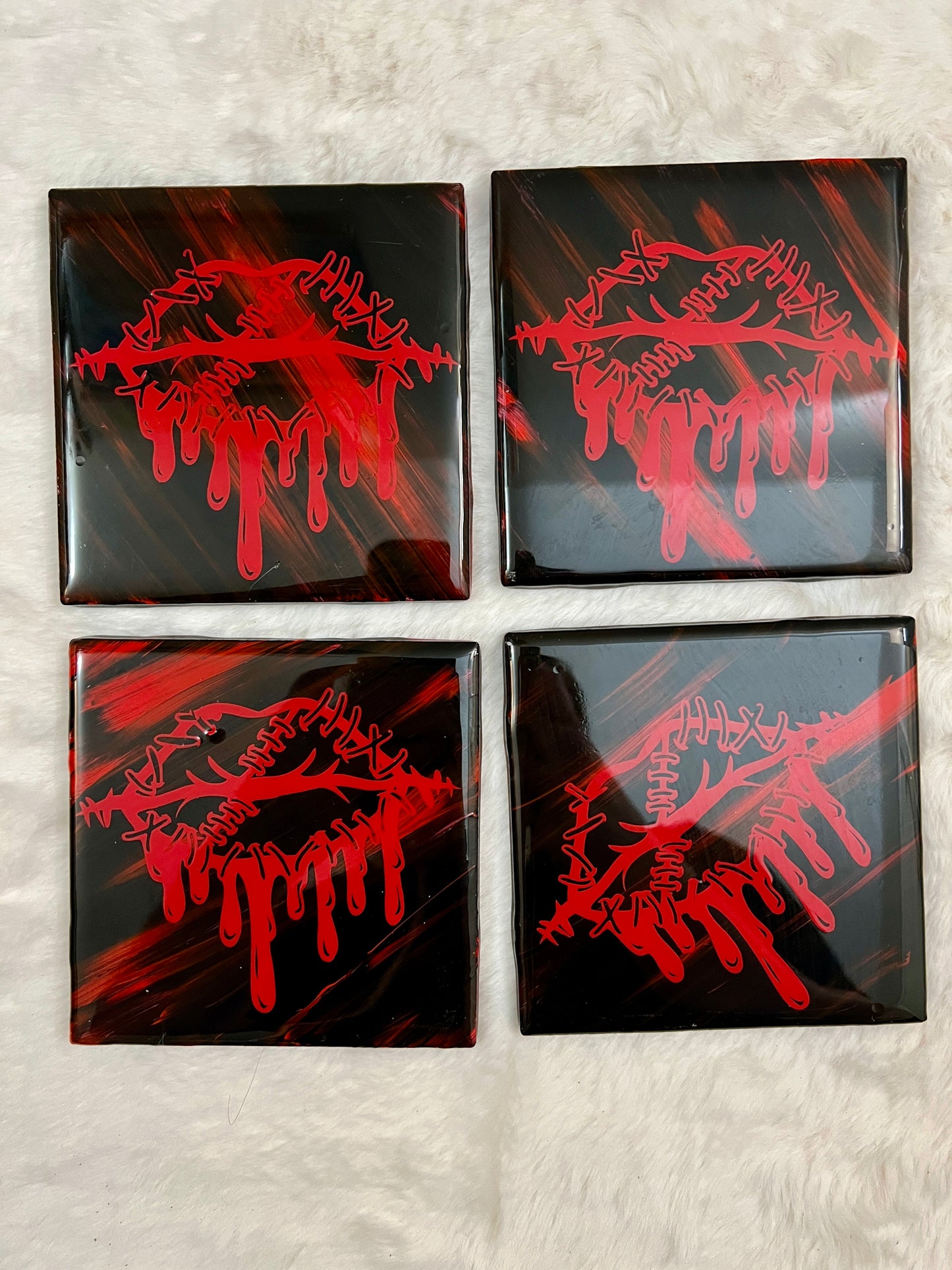 Lips of Silence Coaster Set