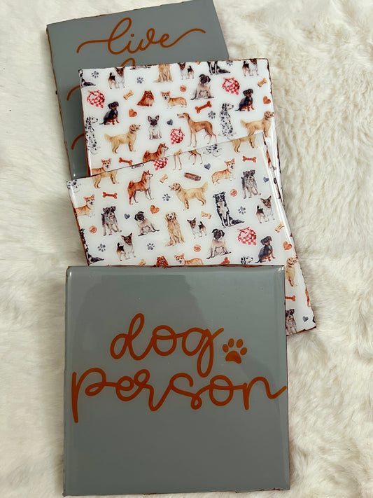 Dog Person Coaster Set