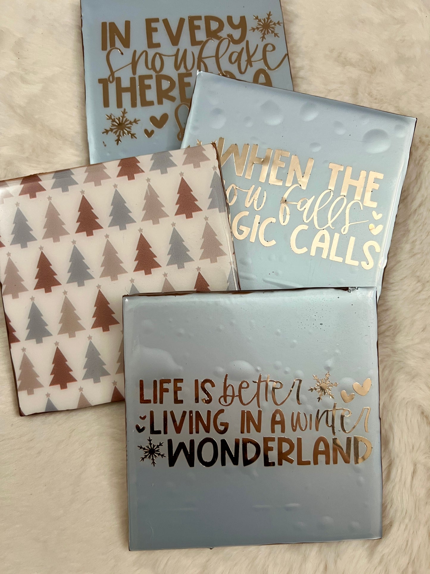 Wish Upon A Snowflake Coaster Set