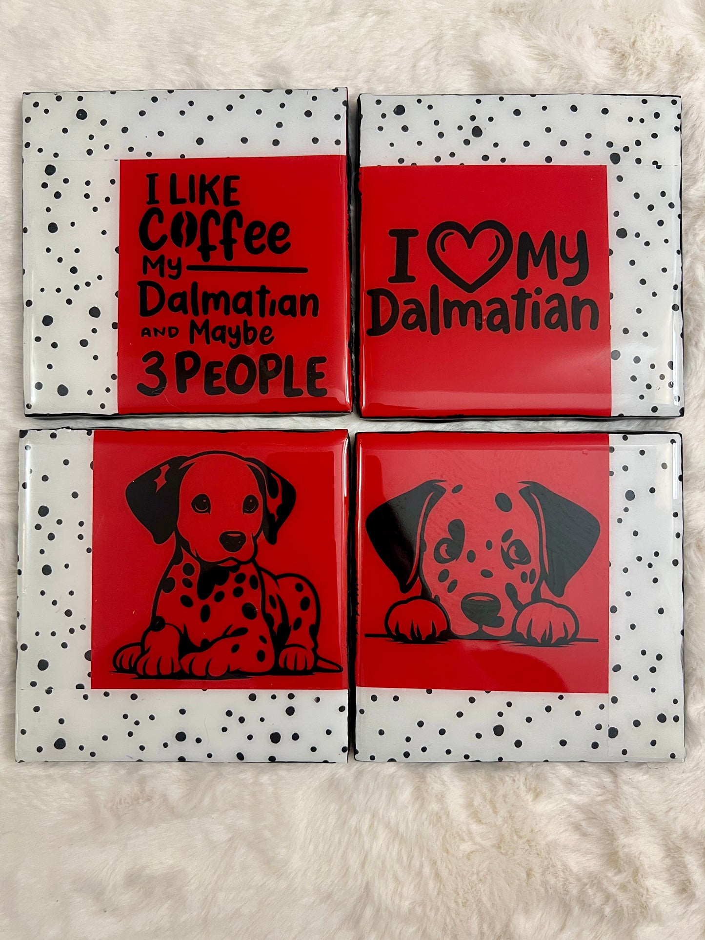 Dalmatian Doggo Coaster Set